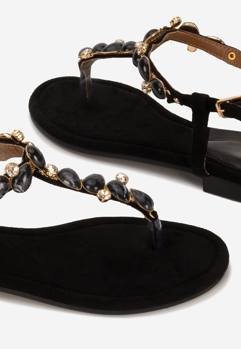 Sandali bassi eleganti Rozy nero