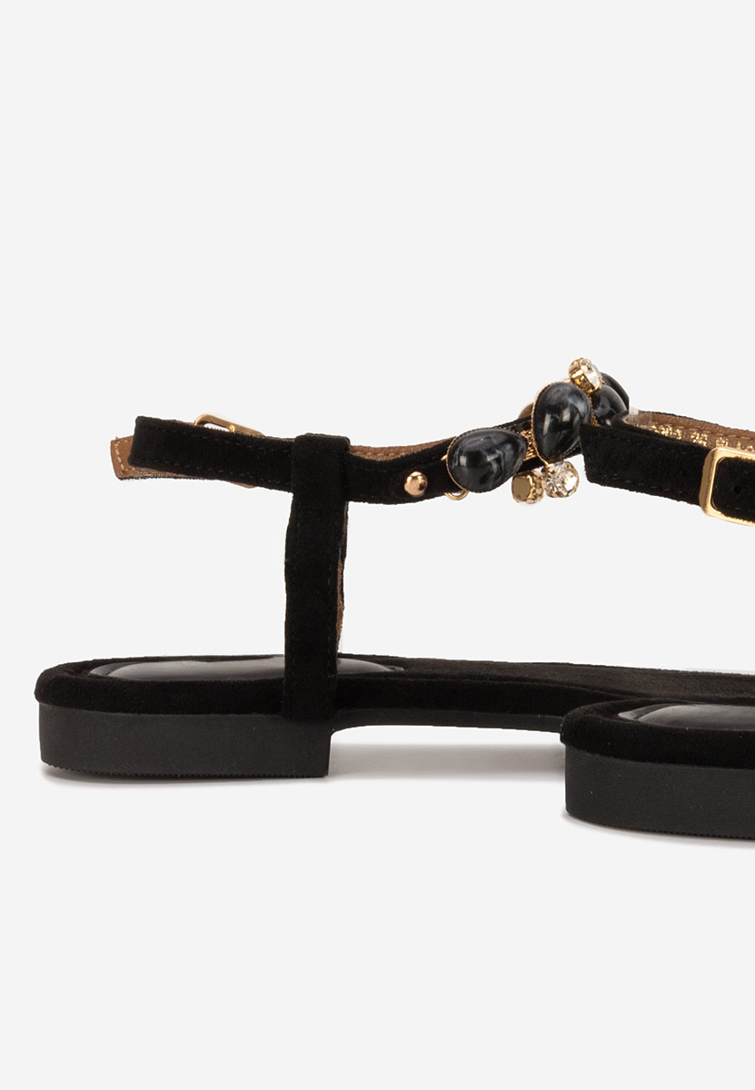 Sandali bassi eleganti Rozy nero