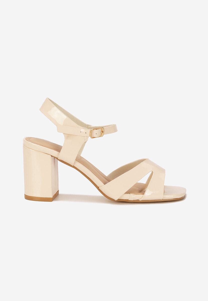Sandali con tacco largo Iustima beige