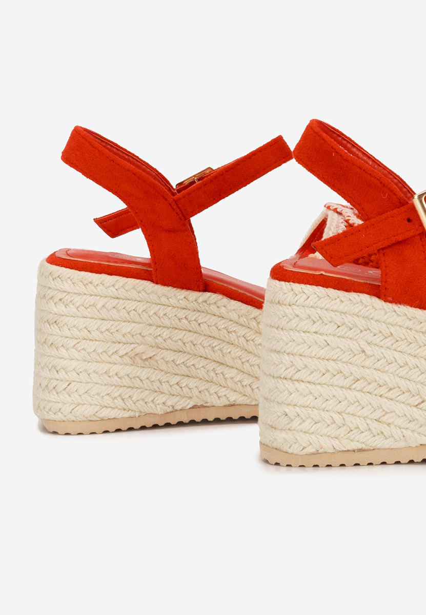 Sandali con zeppa Lorine rosso