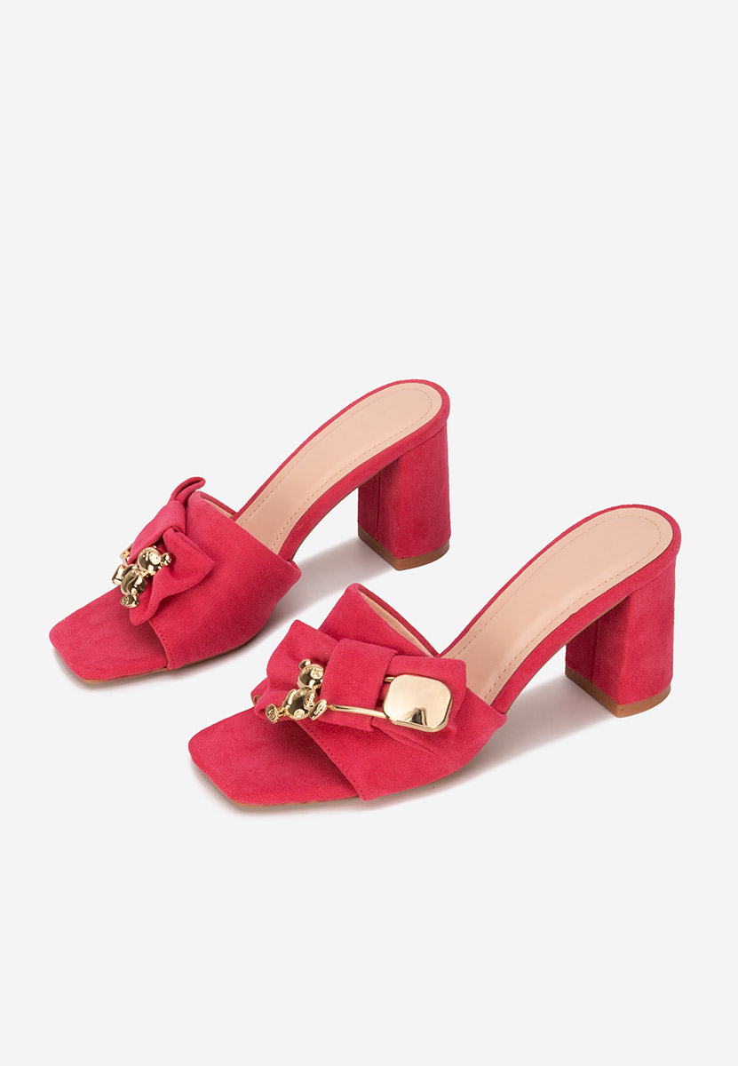 Ciabatte con tacco Aerina fucsia