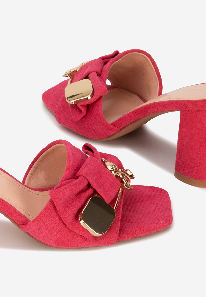 Ciabatte con tacco Aerina fucsia