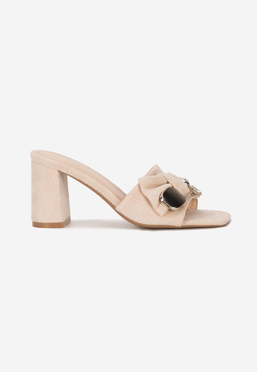 Ciabatte con tacco Aerina beige