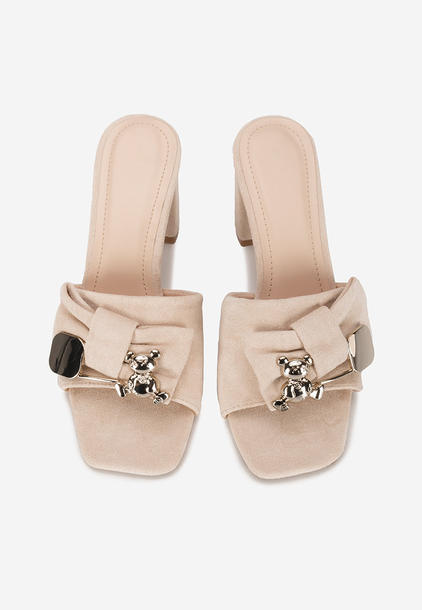 Ciabatte con tacco Aerina beige