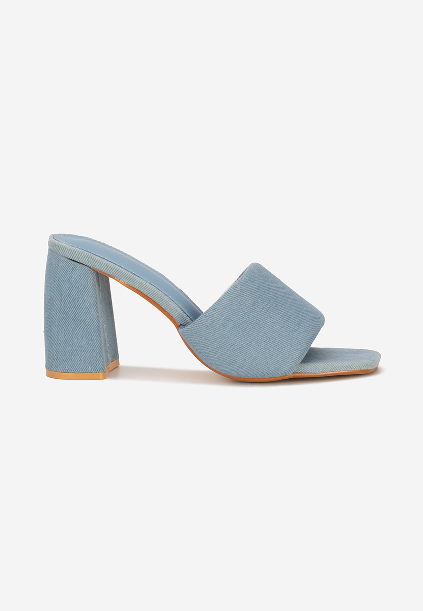 Ciabatte con tacco Miralys denim