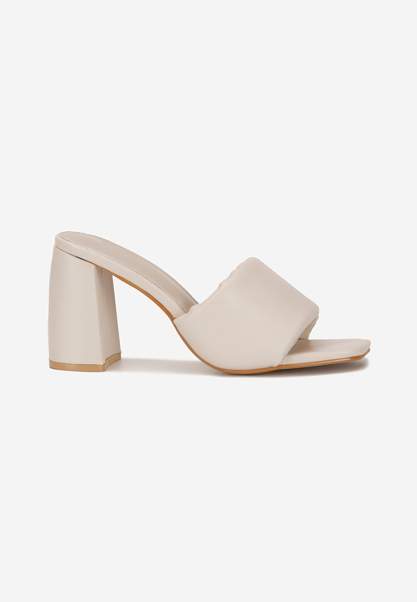 Ciabatte con tacco Miralys beige