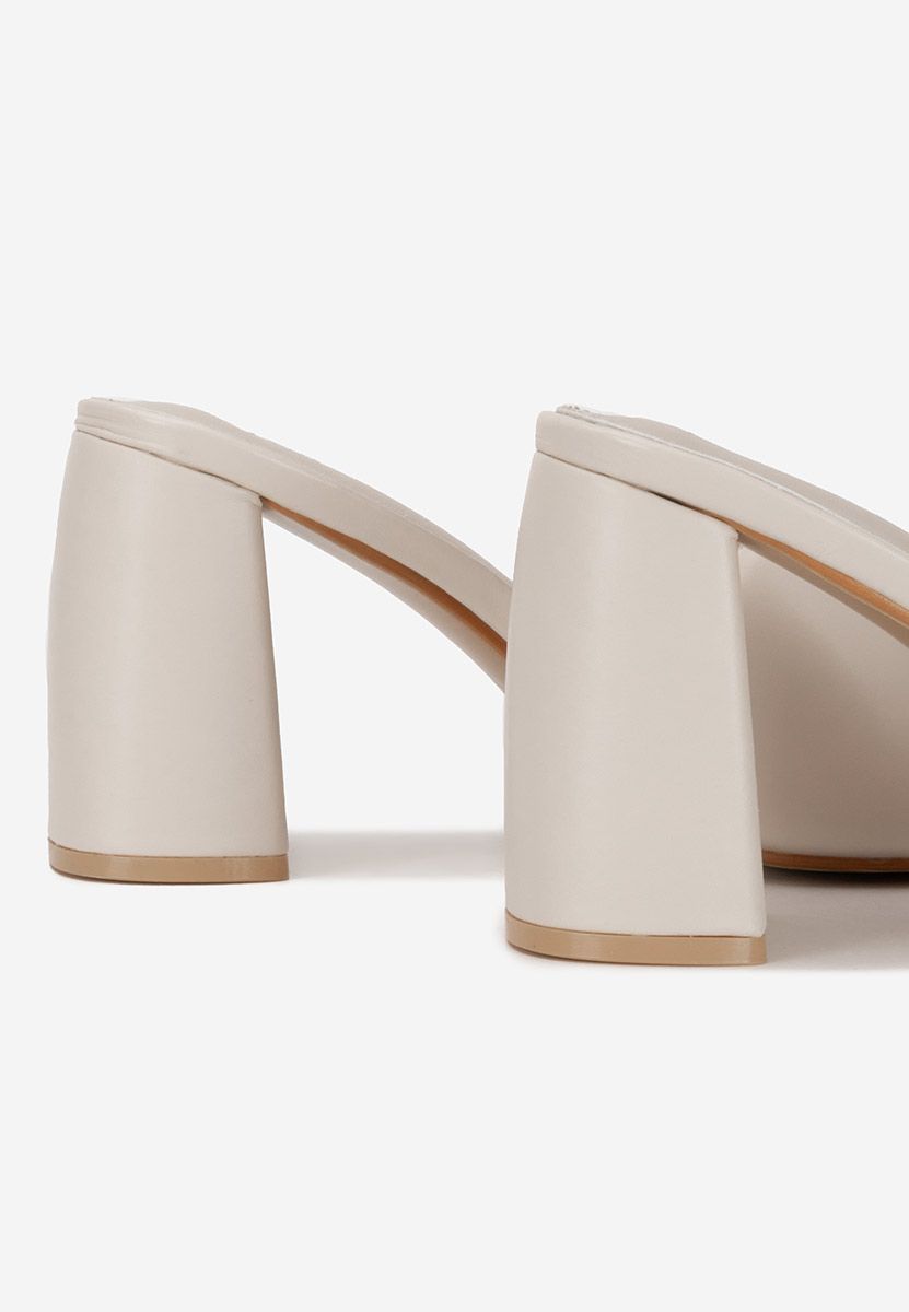 Ciabatte con tacco Miralys beige