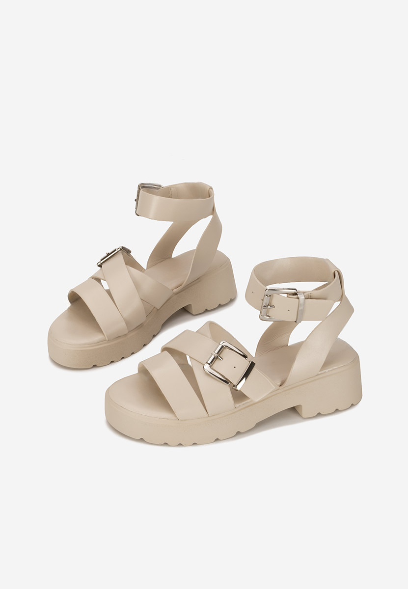 Sandali con plateau Betana beige