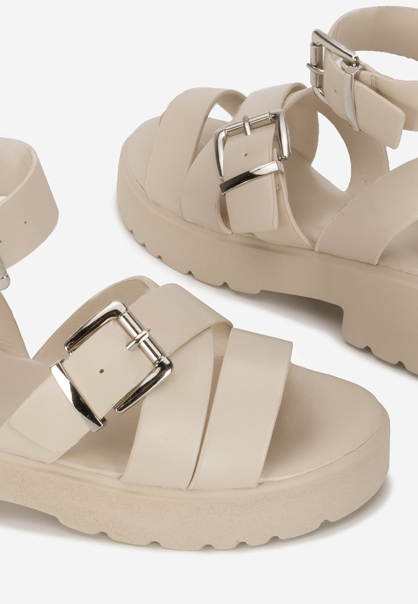 Sandali con plateau Betana beige