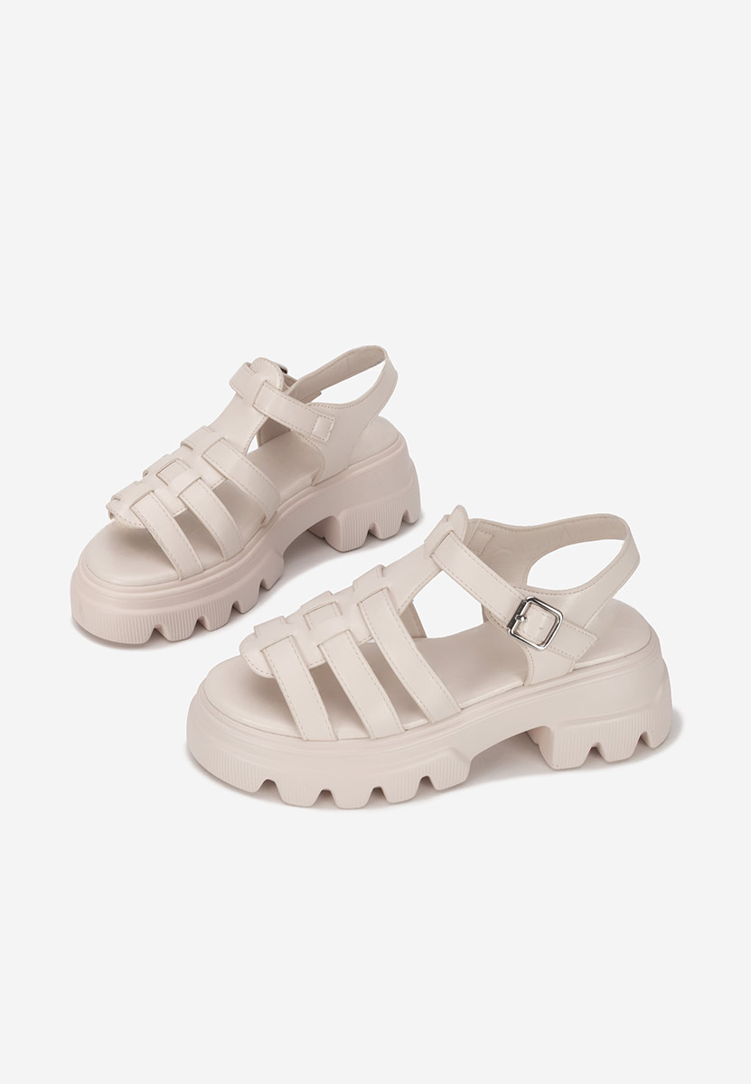 Sandali platform Deresana beige