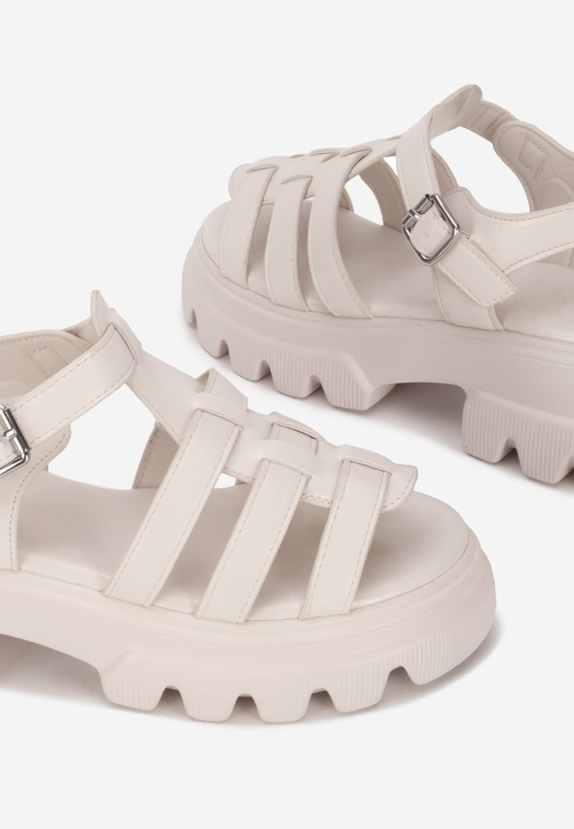 Sandali platform Deresana beige