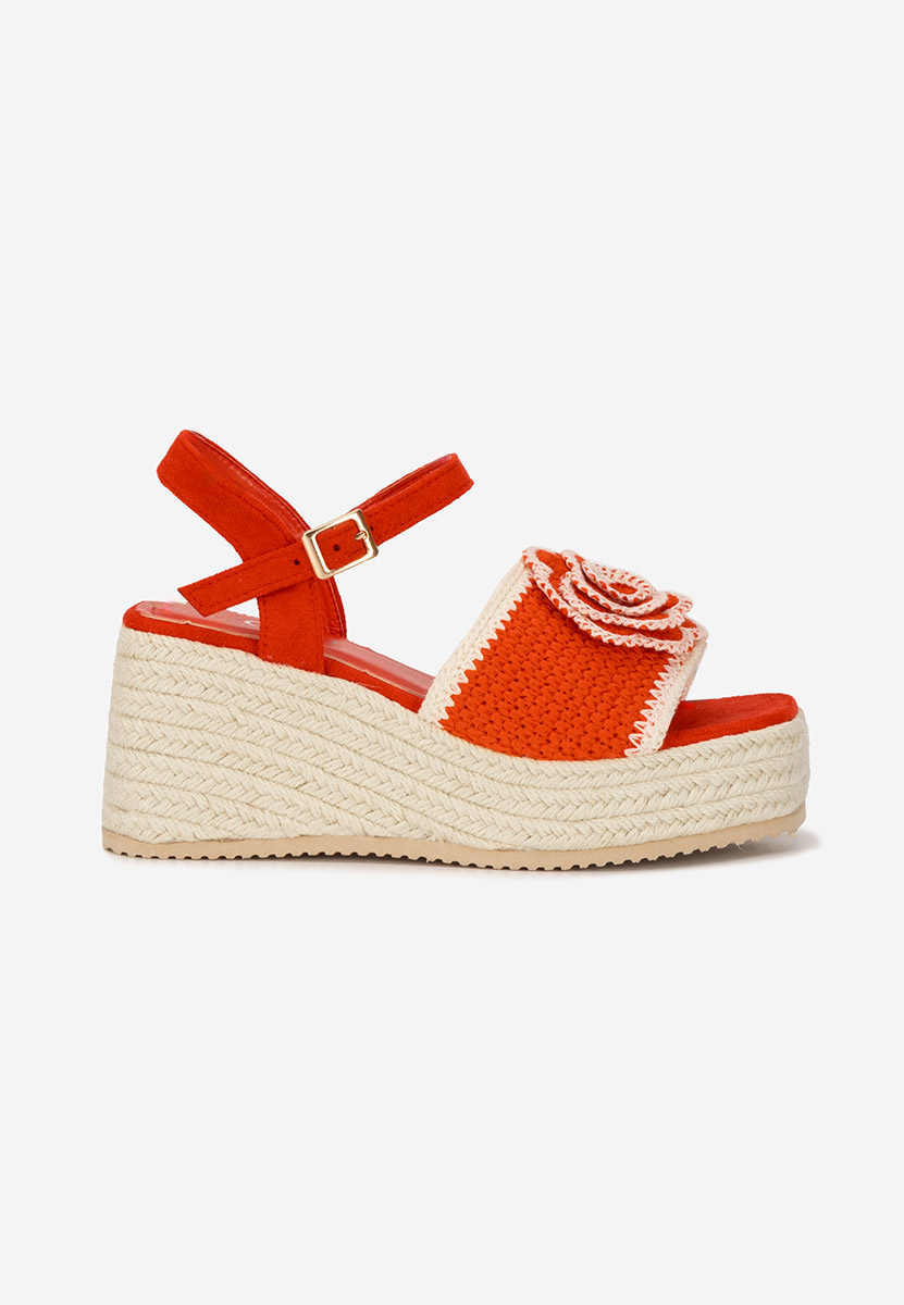 Sandali con zeppa Lorine rosso
