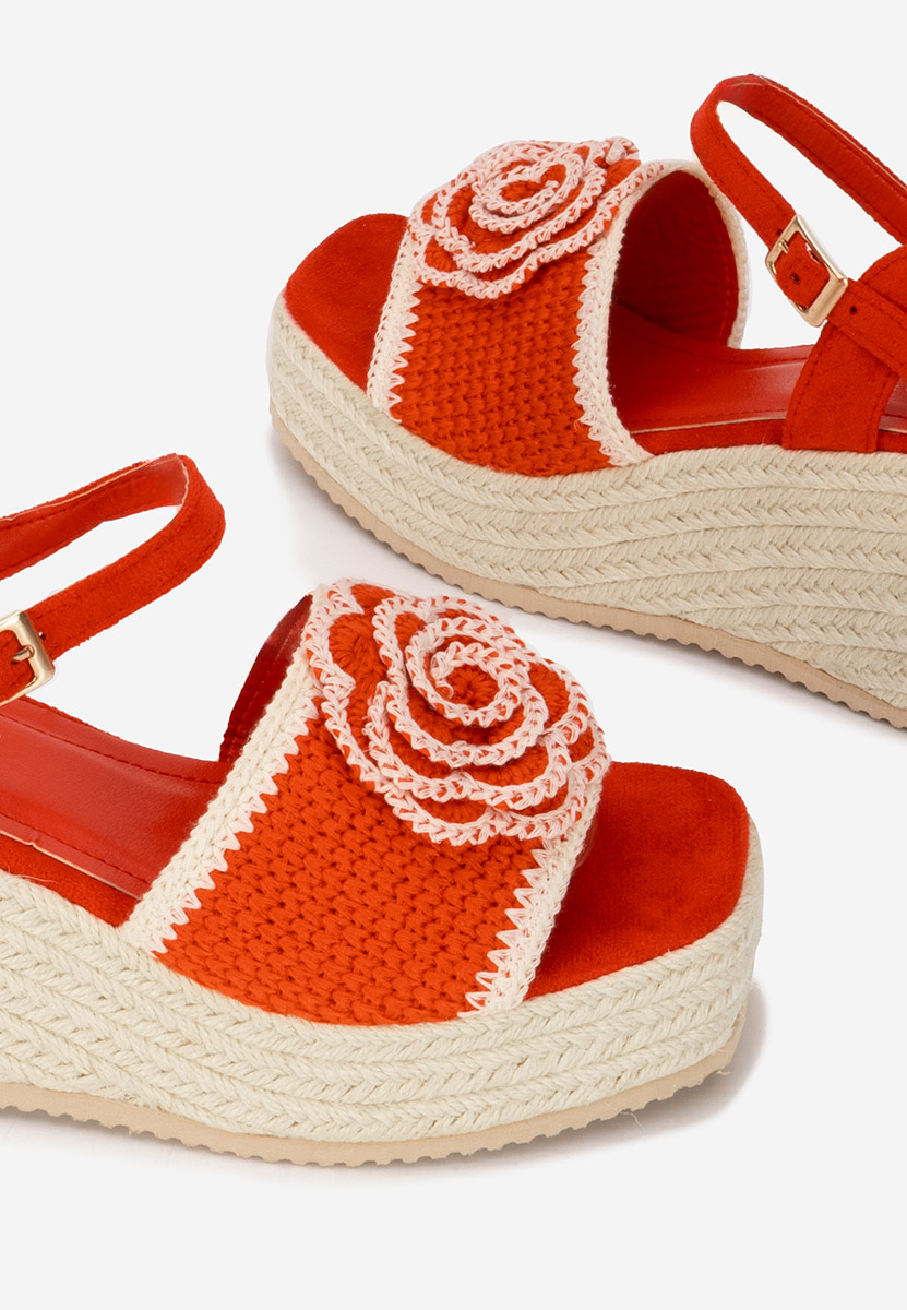 Sandali con zeppa Lorine rosso