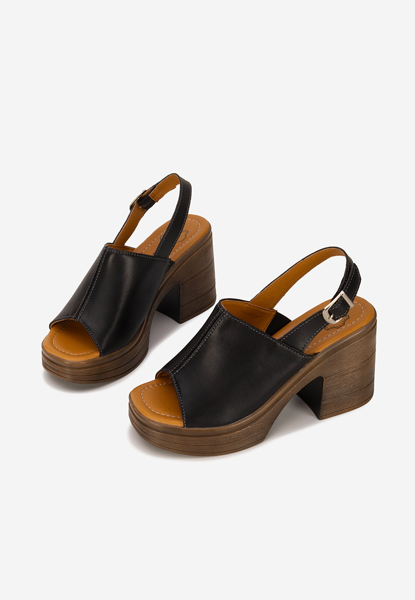 Sandali cuoio Gildea nero