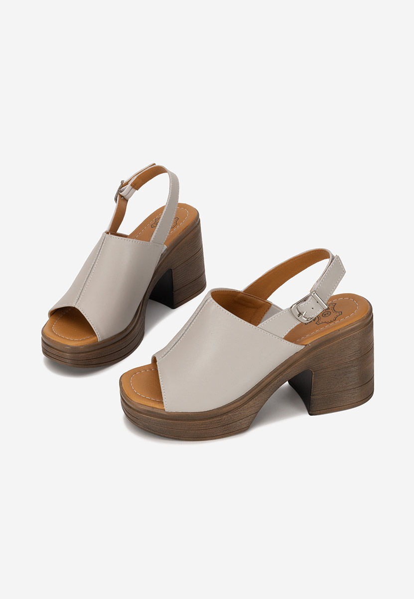 Sandali cuoio Gildea grigio