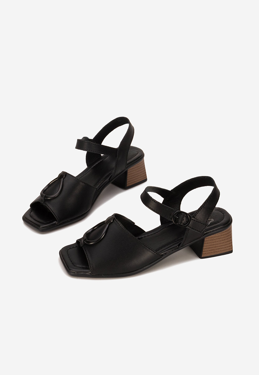 Sandali cuoio Errika nero
