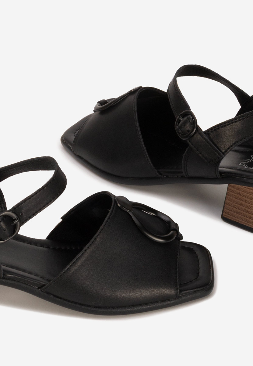 Sandali cuoio Errika nero