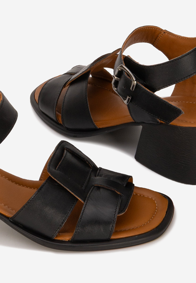 Sandali cuoio Edelina nero