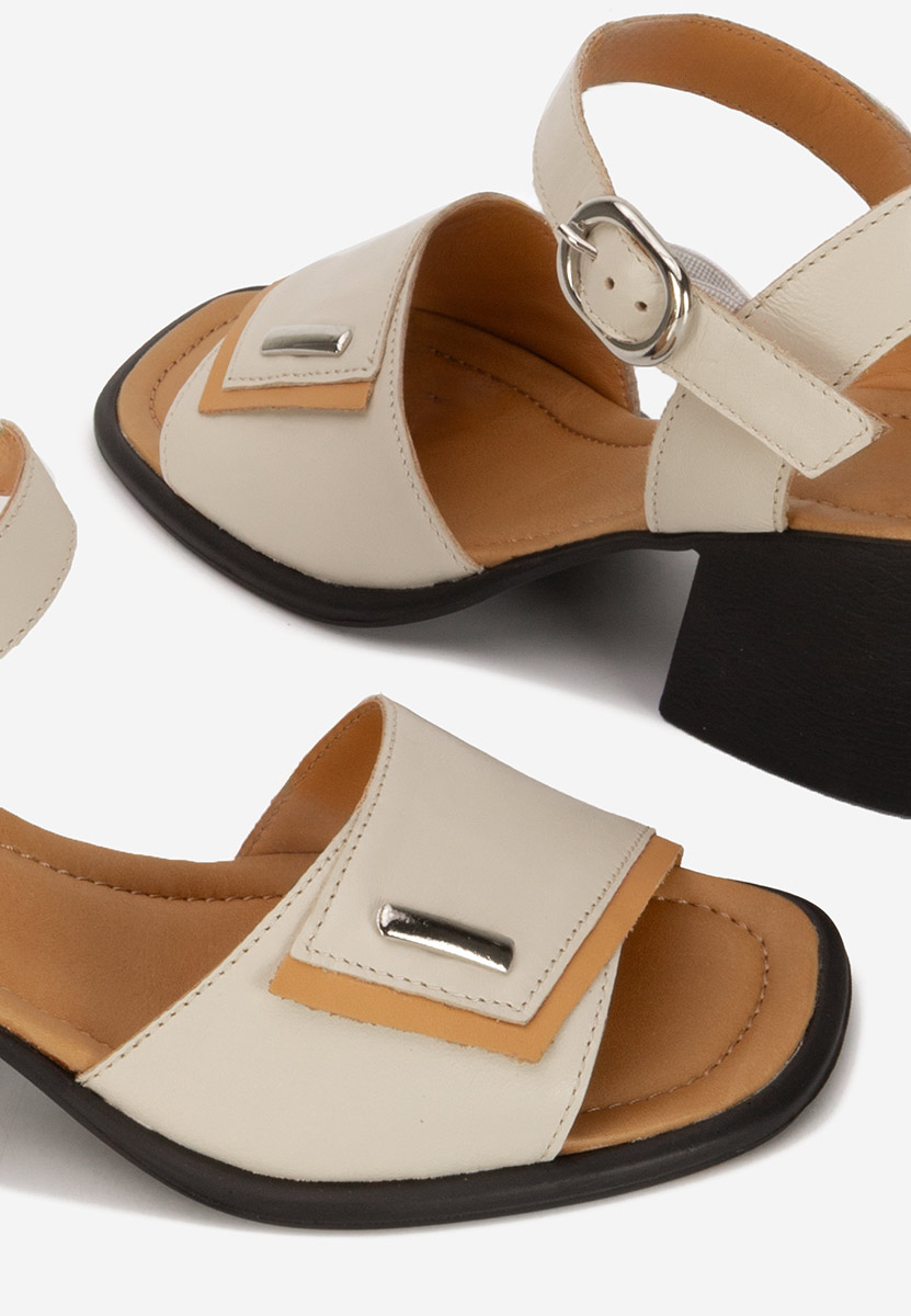 Sandali pelle Dominica beige