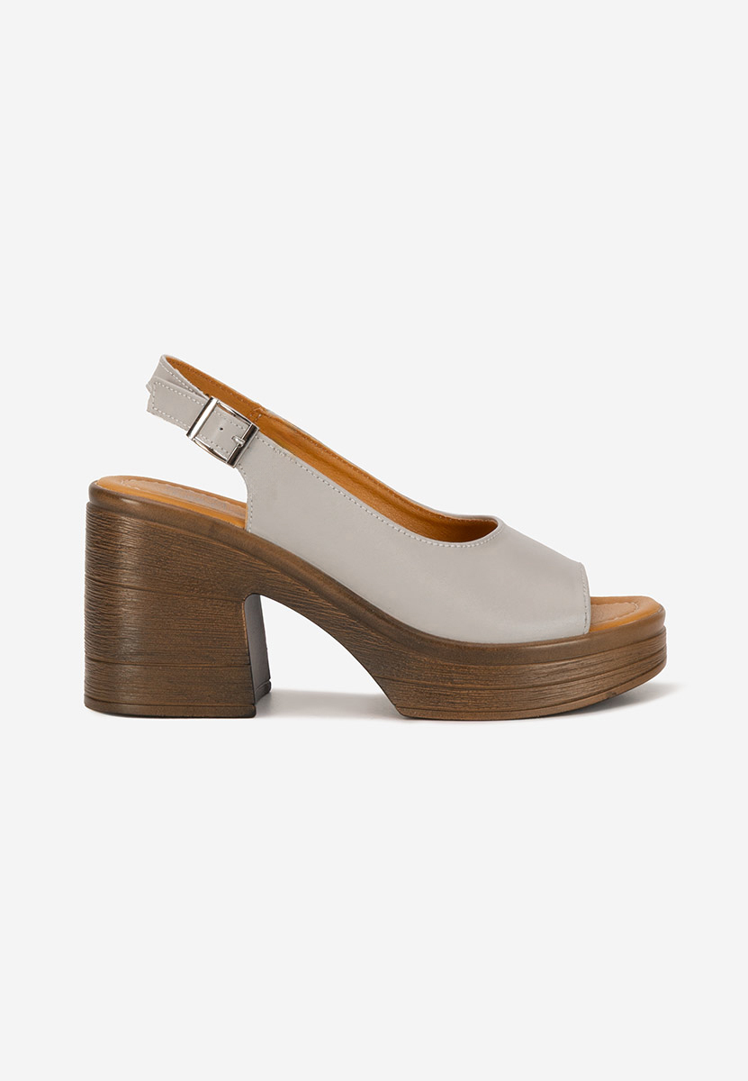 Sandali cuoio Leyana grigio
