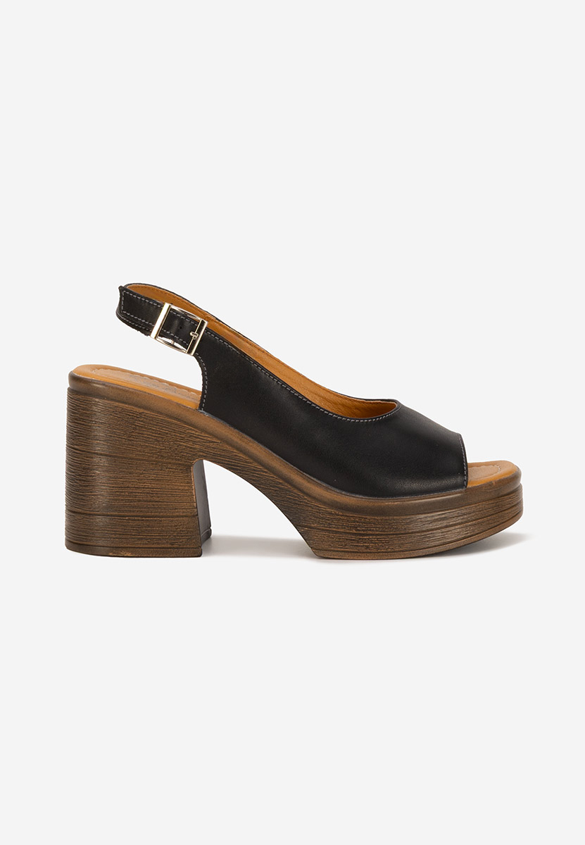 Sandali cuoio Leyana nero