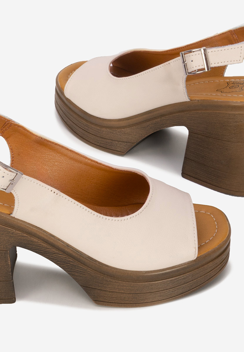 Sandali cuoio Leyana beige