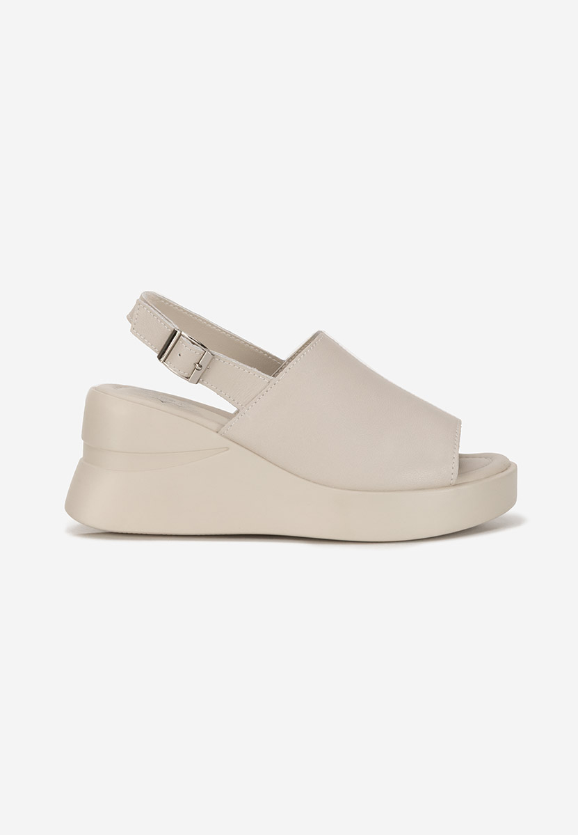 Sandali con zeppa cuoio Sorra beige
