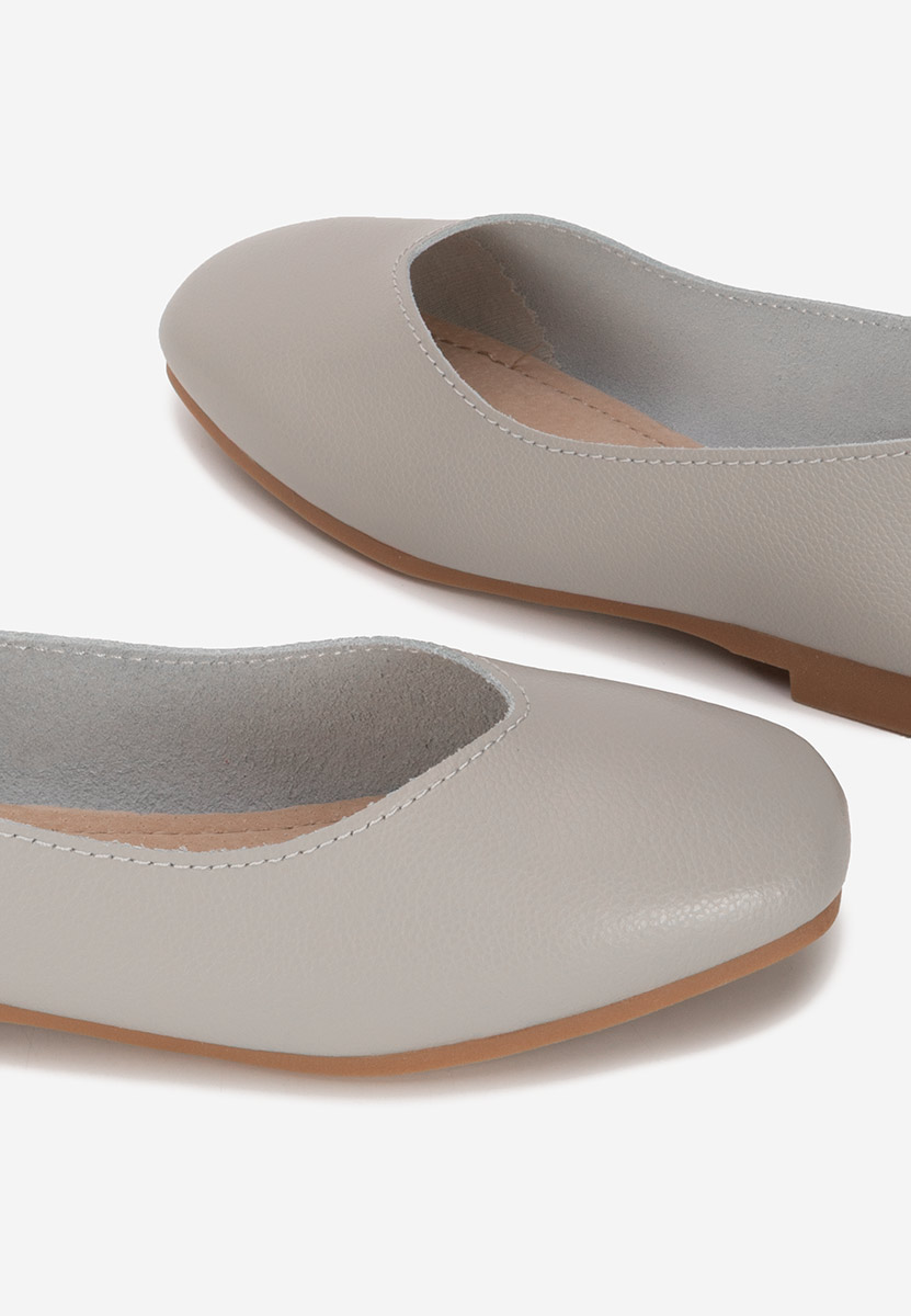 Ballerine pelle Gabiela grigio