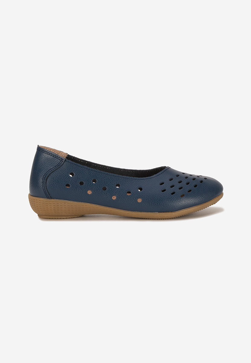 Ballerine pelle Andeia blu marine