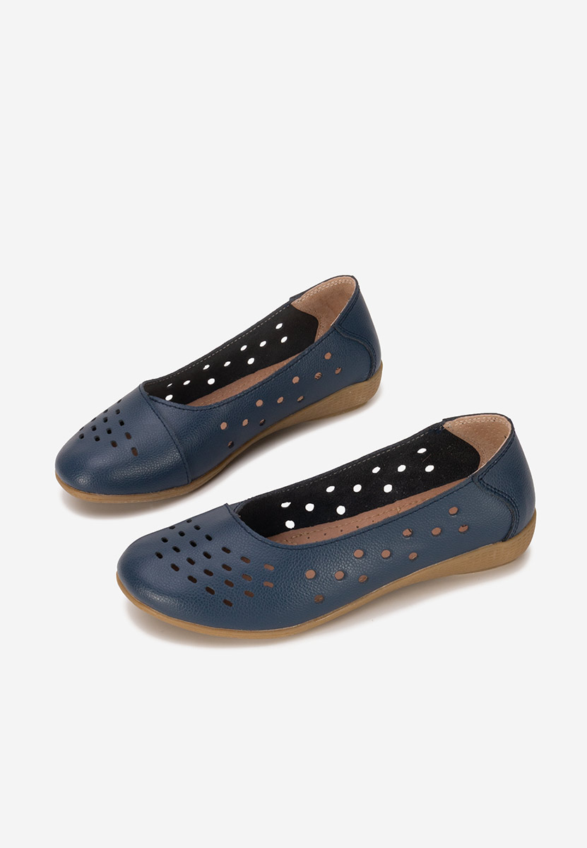 Ballerine pelle Andeia blu marine
