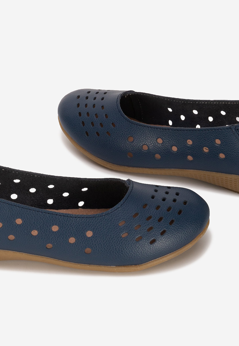 Ballerine pelle Andeia blu marine