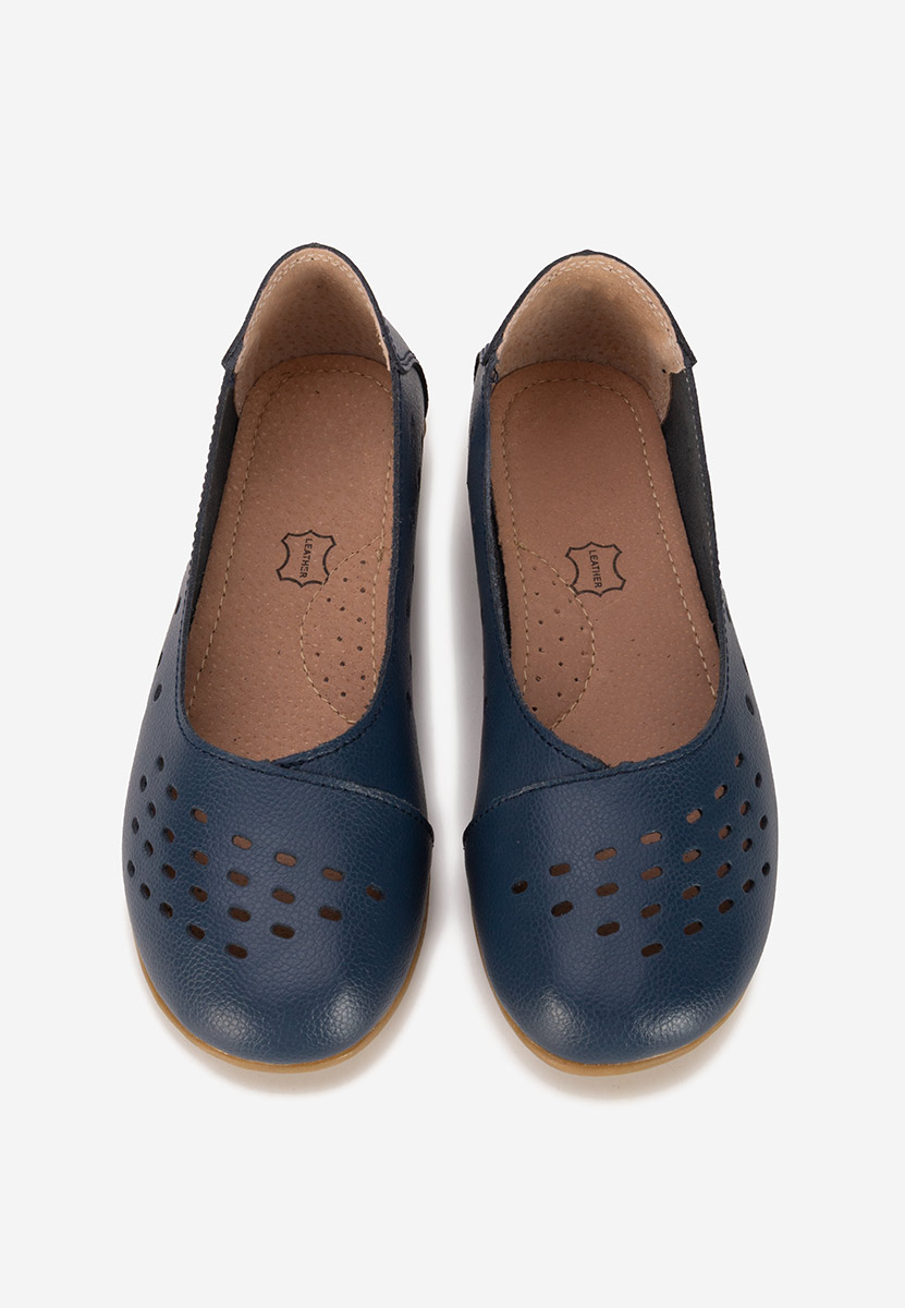 Ballerine pelle Andeia blu marine