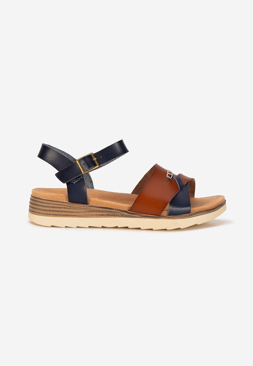 Sandali cuoio Izalya blu scuro
