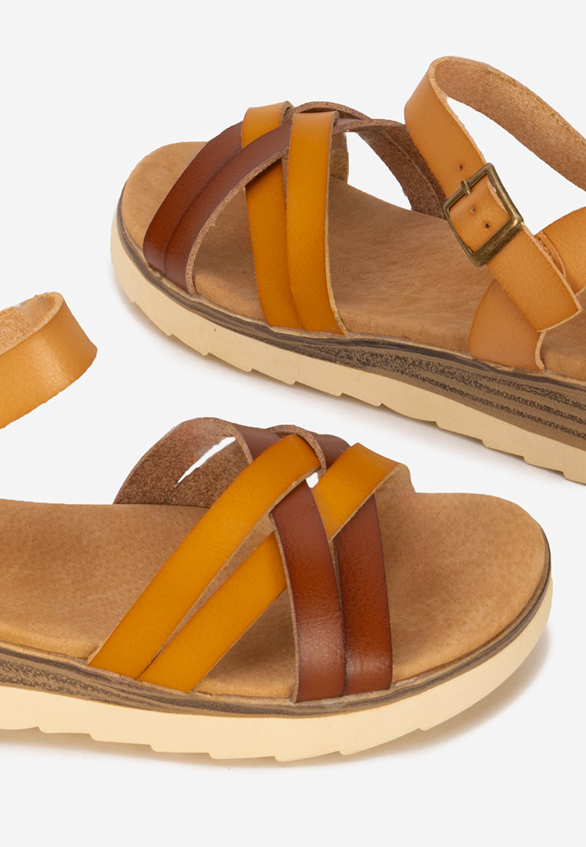 Sandali cuoio Mendosa camel