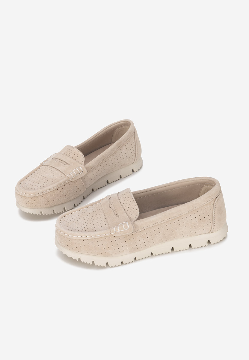 Mocassini donna pelle Valerimia beige