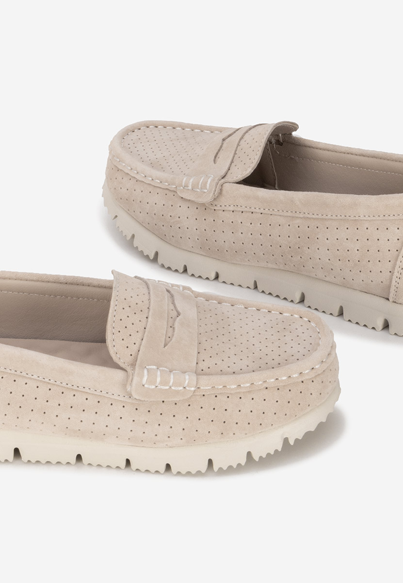 Mocassini donna pelle Valerimia beige