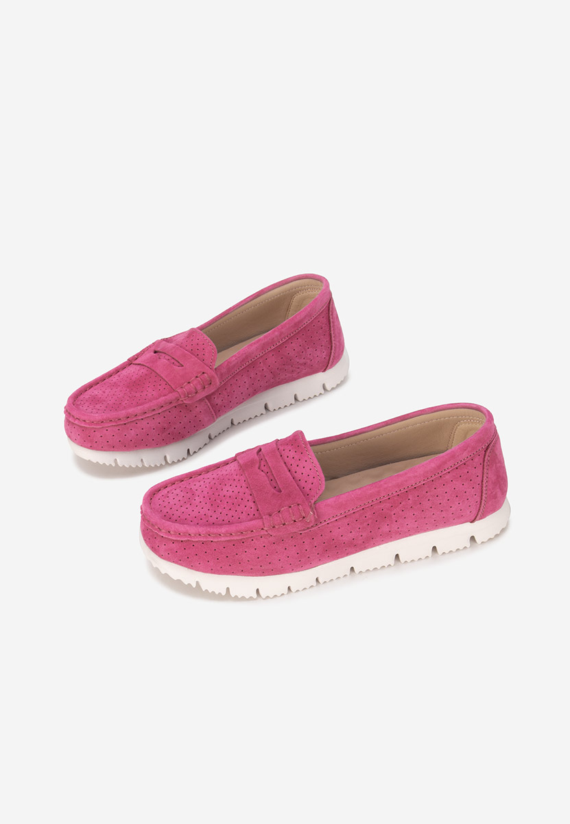 Mocassini donna pelle Valerimia fucsia