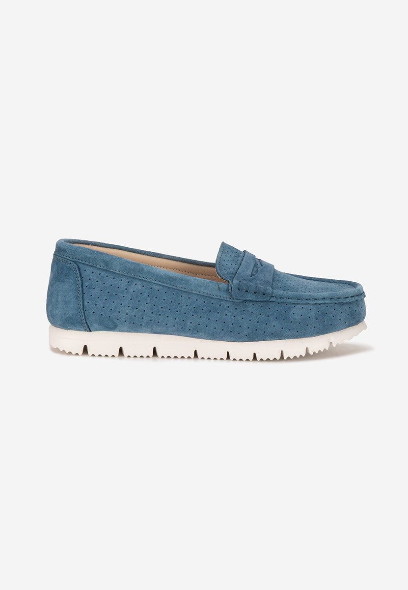 Mocassini donna pelle Valerimia blu marine