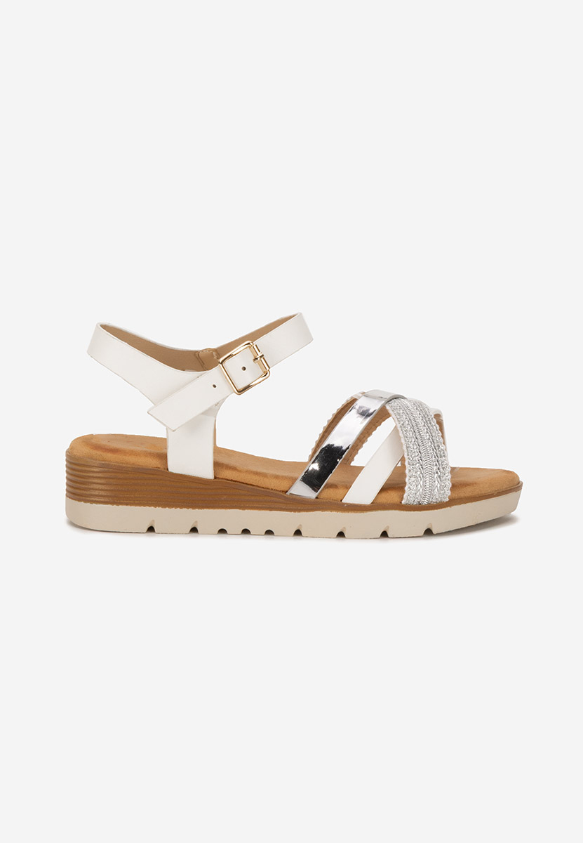 Sandali con zeppa Kaddea bianchi