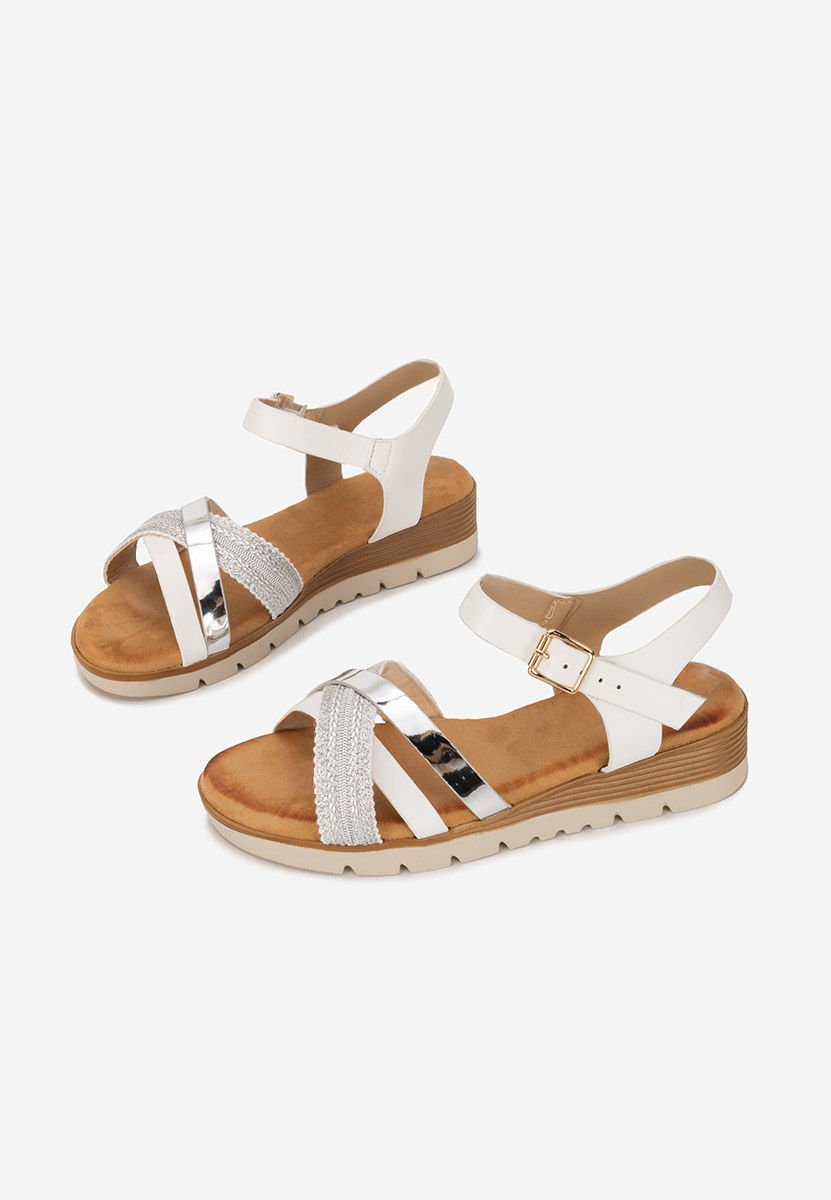 Sandali con zeppa Kaddea bianchi