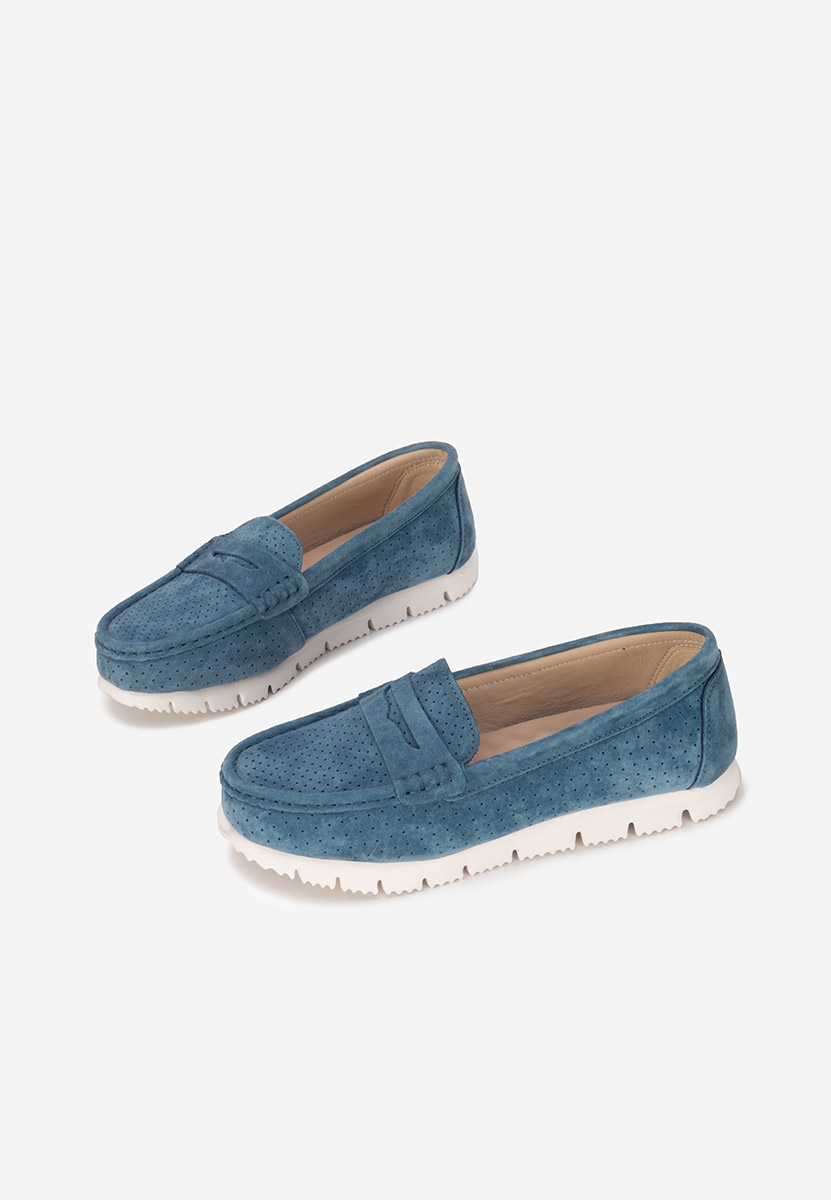 Mocassini donna pelle Valerimia blu marine