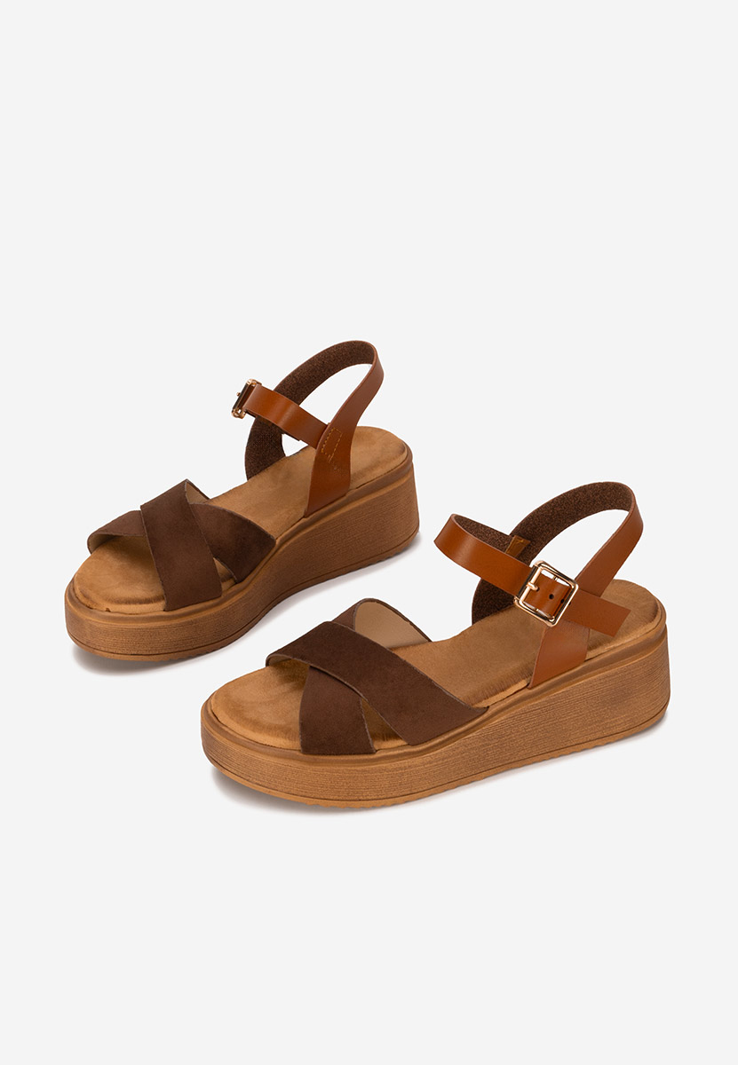 Sandali platform Minellia marrone