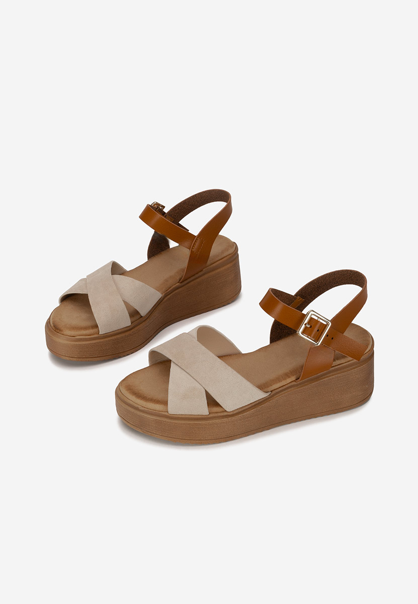 Sandali platform Minellia beige