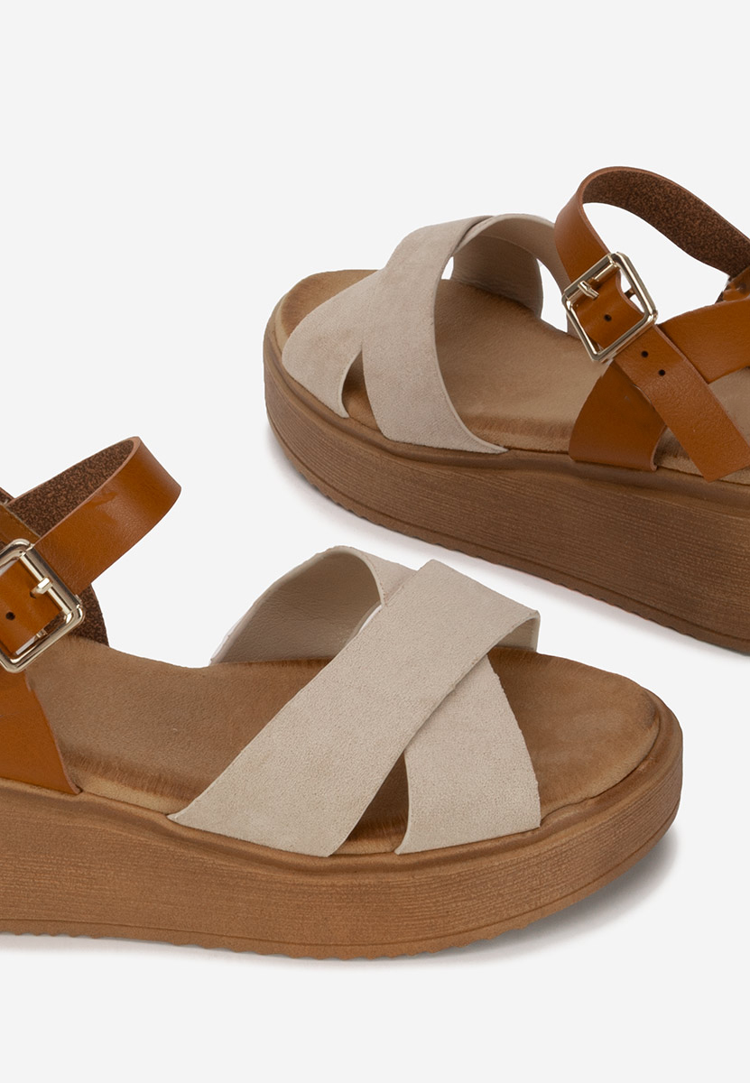 Sandali platform Minellia beige