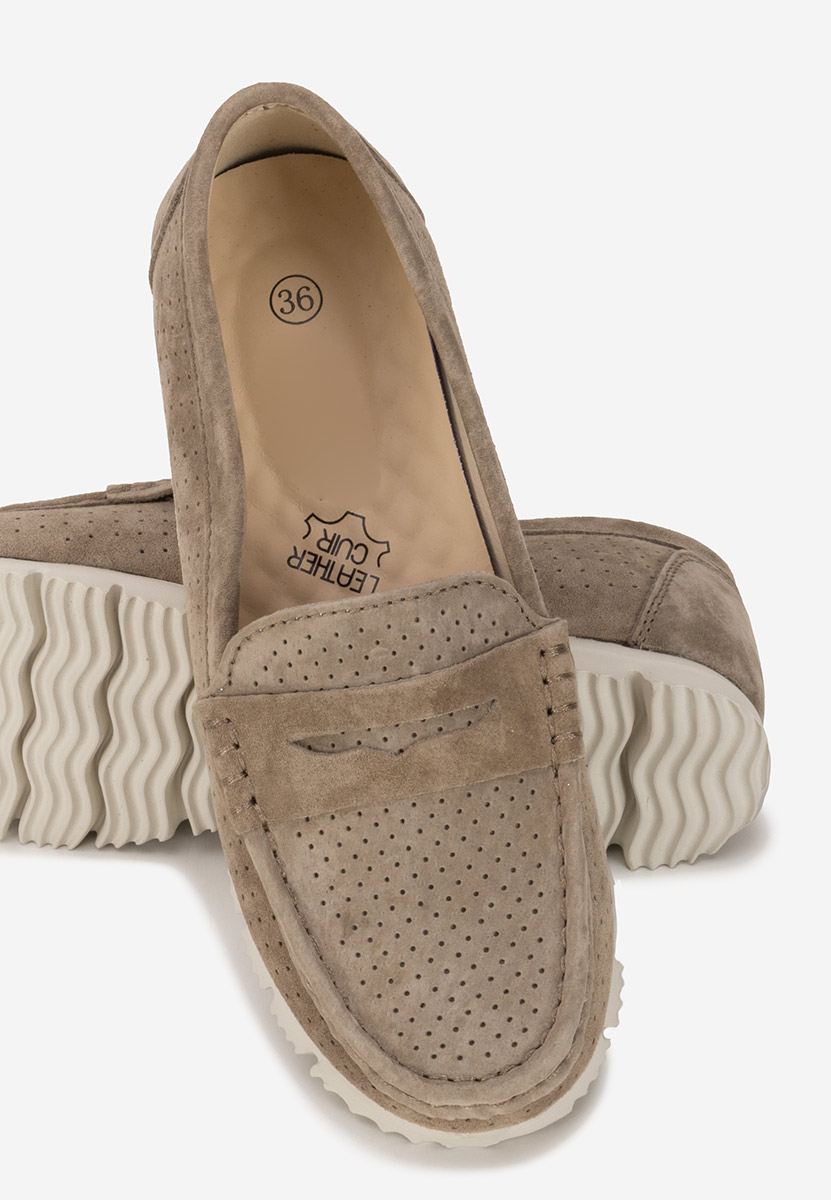 Mocassini donna pelle Valerimia V2 beige