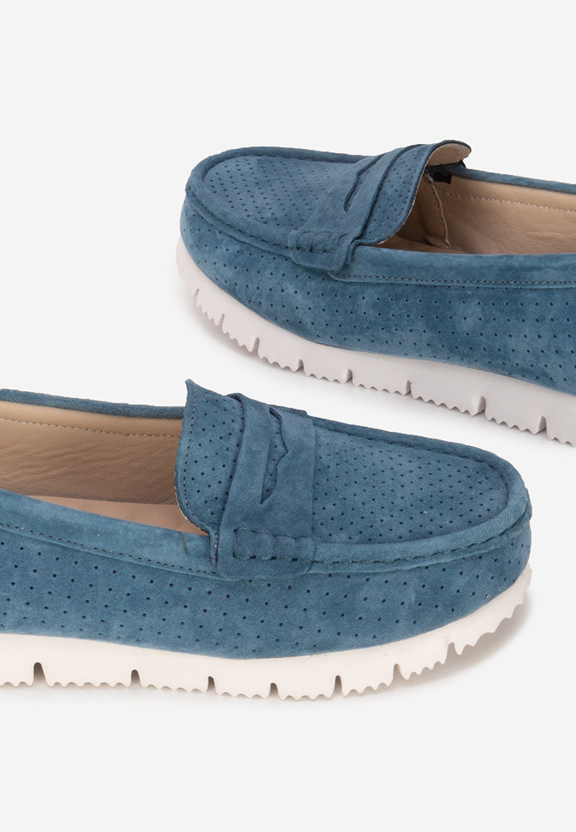 Mocassini donna pelle Valerimia blu marine