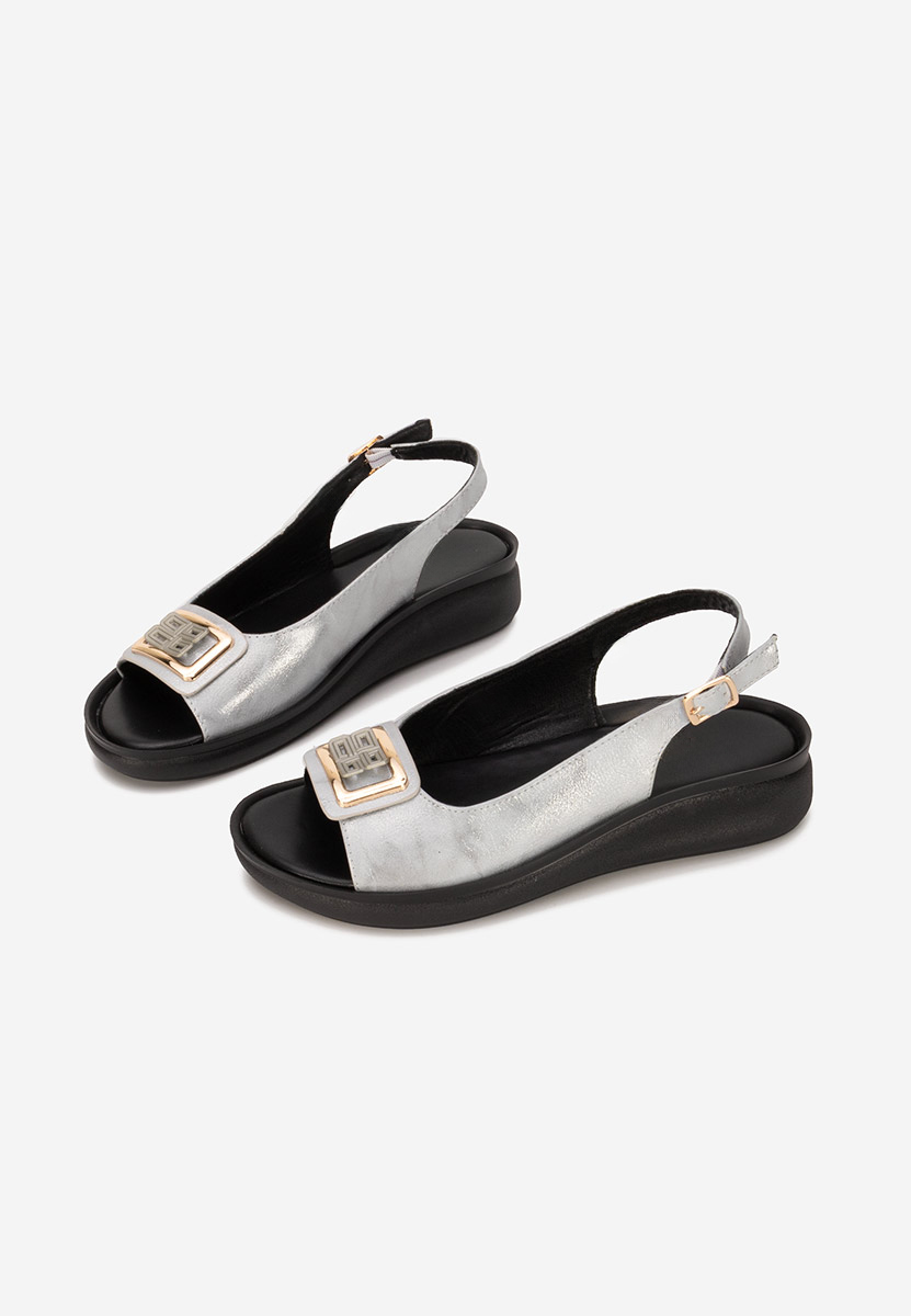 Sandali con zeppa Sendy argento