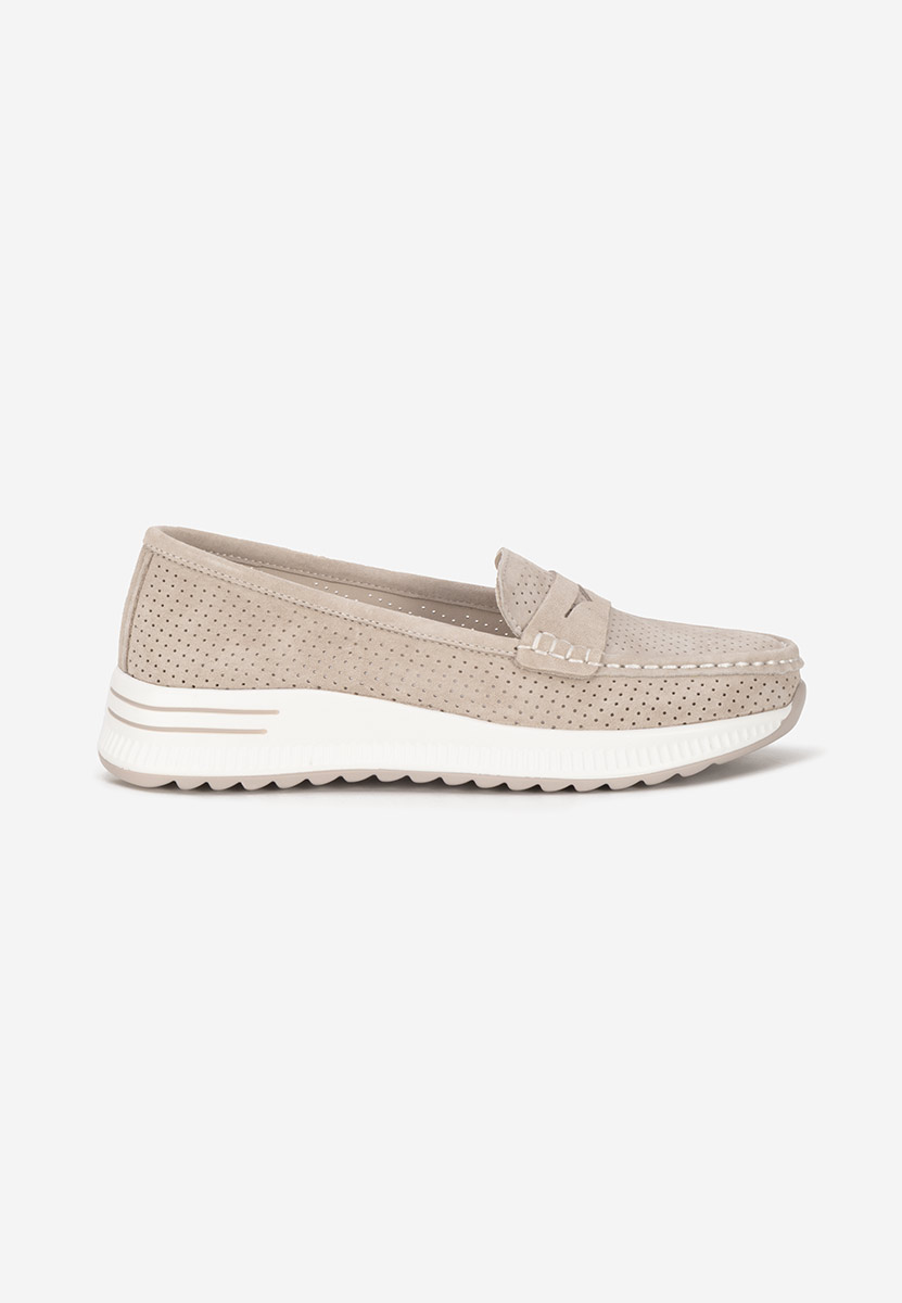 Mocassini donna pelle Seliona beige