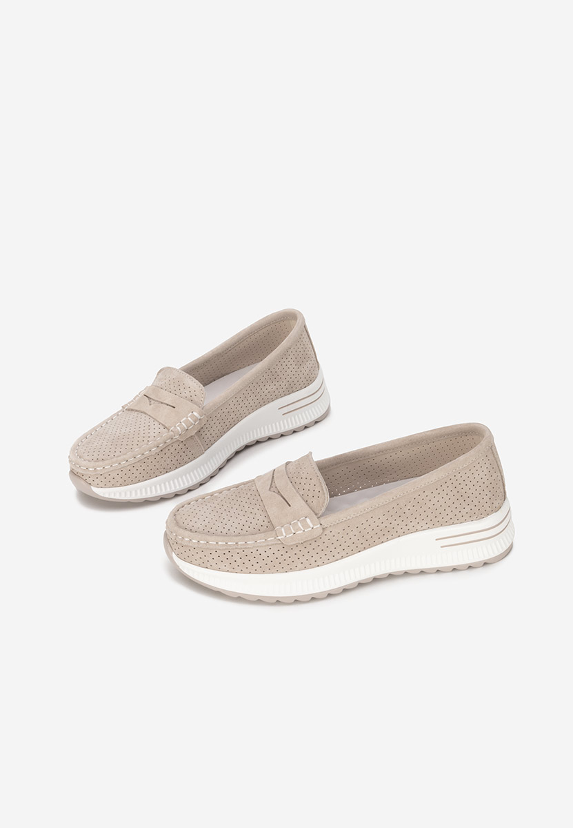 Mocassini donna pelle Seliona beige