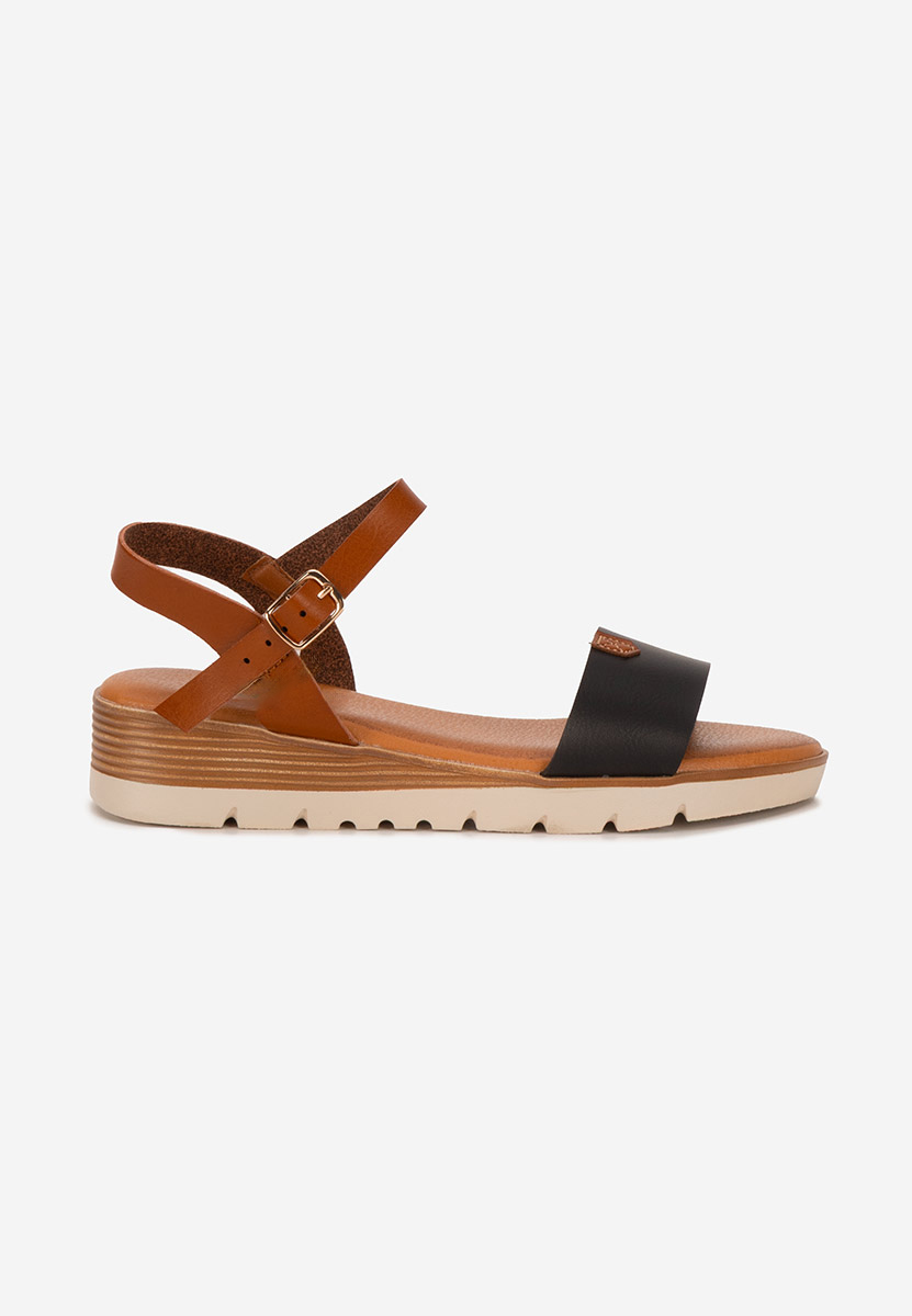 Sandali con zeppa Rabielia nero